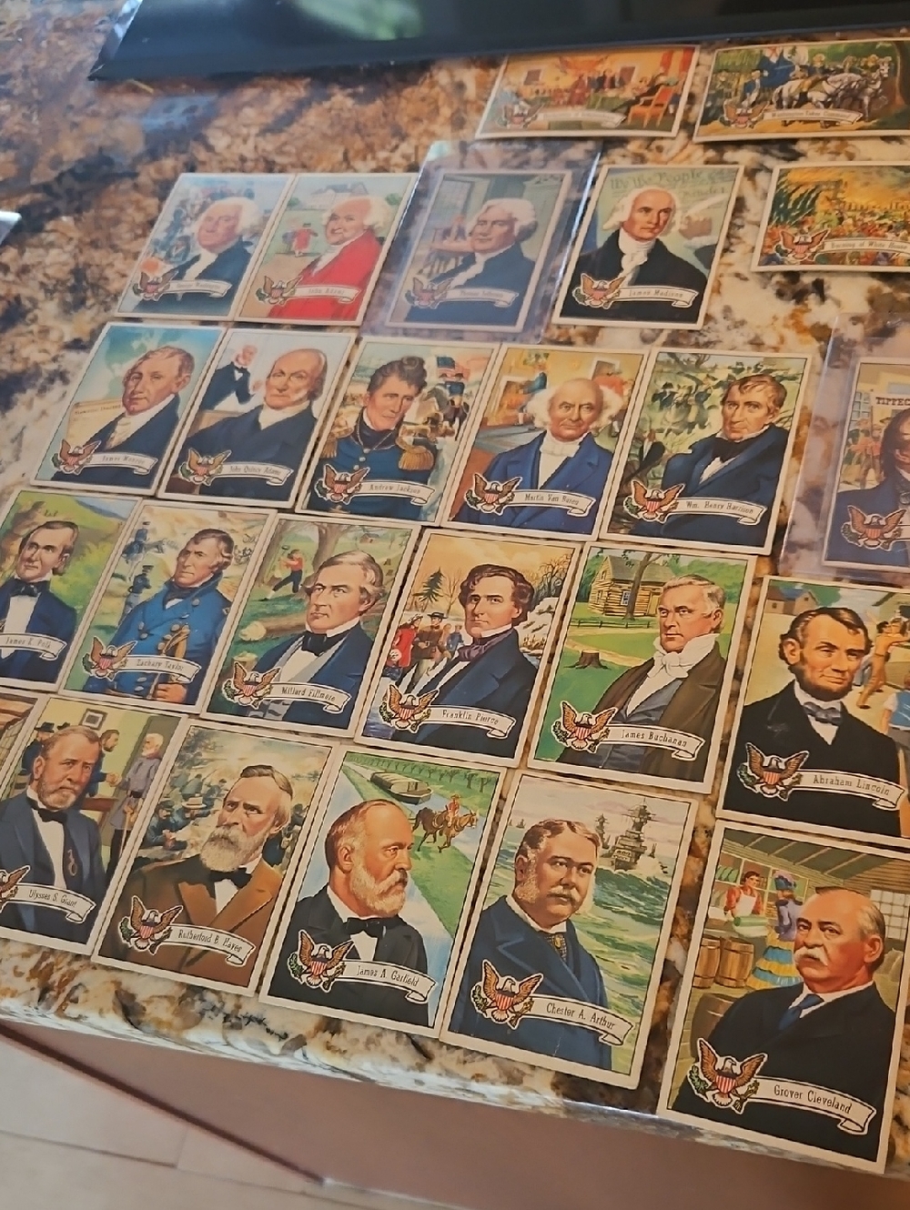 Topps 1956 U.S. Presidents Cards, Complete Set Of 36.